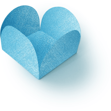 Pearlized Light Blue Mini Dessert Liners - 50 count - ViaCheff.com